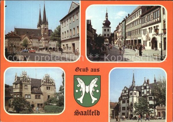 Saalfeld Saale Markt mit St Johanniskirche Blankenburg