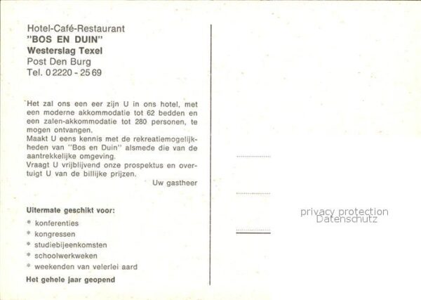 Texel Hotel Cafe Restaurant Bos en Duin – Bild 2