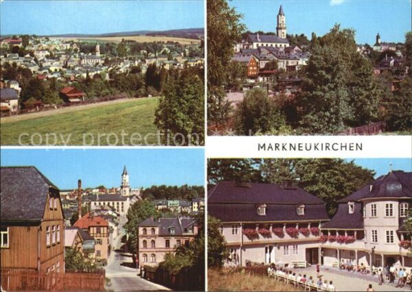 Markneukirchen Total Kirche Strassenpartie Musikinstru