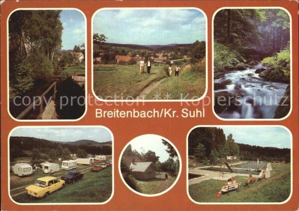 Breitenbach Erzgebirge Panorama Teilansichten Camping Schwimmb