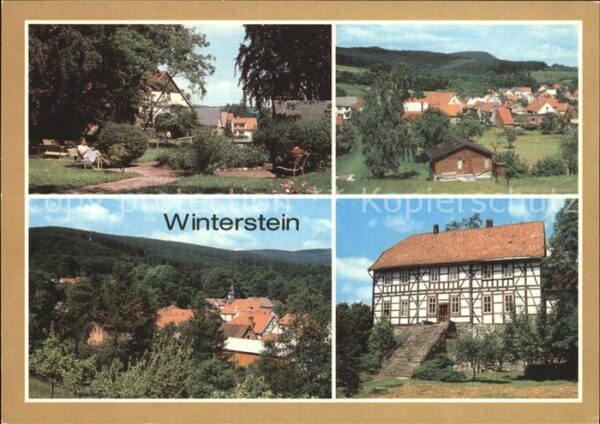 Winterstein Emsetal Kurpark Wartberg Teilansicht Fachwerkha