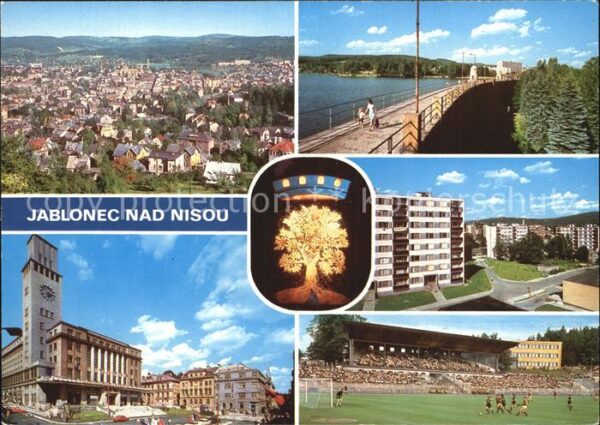 Jablonec nad Nisou Panorama Radnice Prehrada Zizkuv vrch S