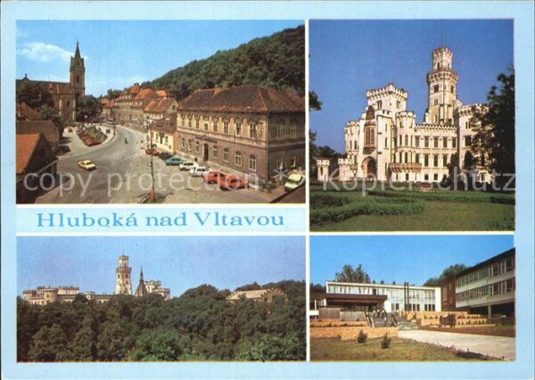 Hluboka Vltavou Mesto letovisko a statni zamek na ostro