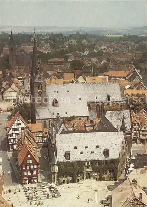 Quedlinburg Markt Kirche Fliegeraufnahme