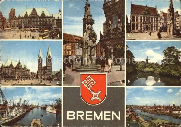 Bremen Marktplatz Rathaus St Petri Dom Übersee
