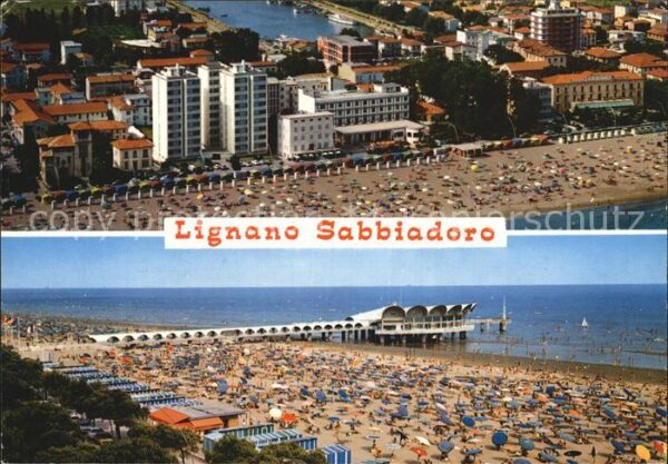 Lignano Sabbiadoro Spiaggia e il porticciolo dell aereo La