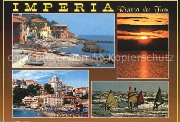 Imperia Porto Maurizio Sonnenuntergang Surfer