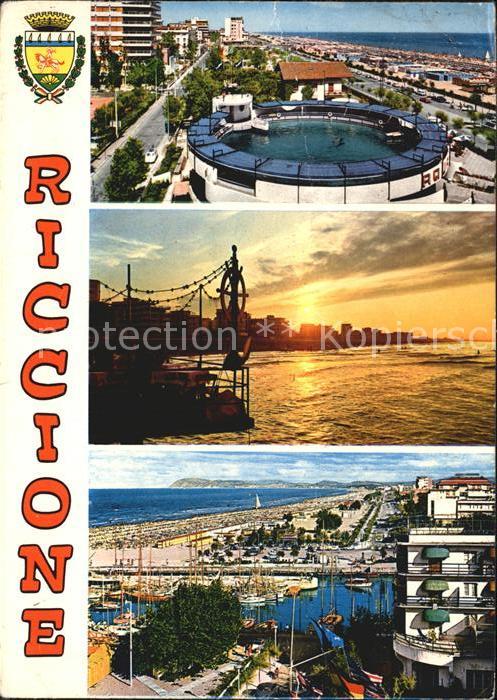 Riccione Delphinarium Sonnenuntergang Strand Haf
