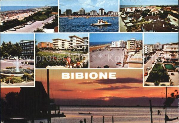 Bibione Strandpartien Panorama Brunnen Sonnenun