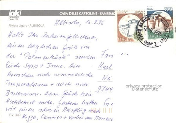 Albisola Capo Riviera Ligure  Strand Dorfmotive – Bild 2