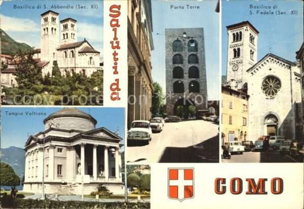 Como Lago di Como Basilica di S Abbodio Porta Torre Basil