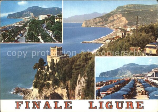 Finale Ligure Vista delle Palme e spiaggia Il Castell