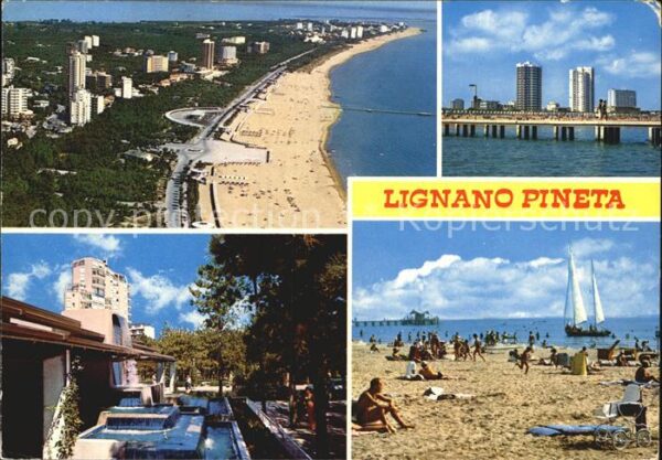 Lignano Pineta Spiaggia e la Fontana Fliegeraufnahme