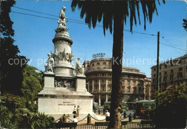 Genova Genua Liguria Monumento Colombo Acquaverde Platz