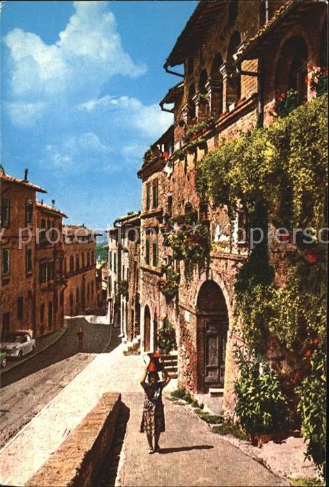 Assisi Umbria Mittelalterliche Strasse