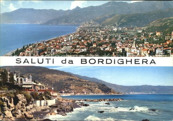 Bordighera Stadtansicht Meer Klippen