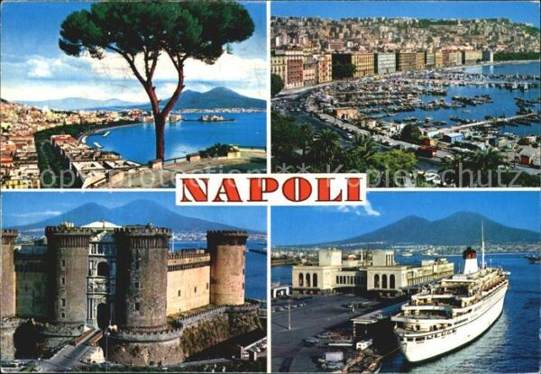 Napoli Neapel Hafen Burg Panorama
