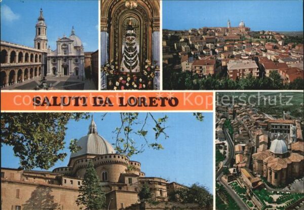 Loreto Ancona Basilika Stadtansicht Luftbild