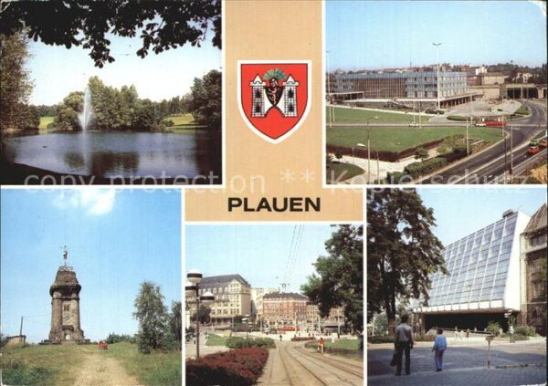 Plauen Vogtland Stadtpark Oberer Bahnhof Kemmlerturm Ot