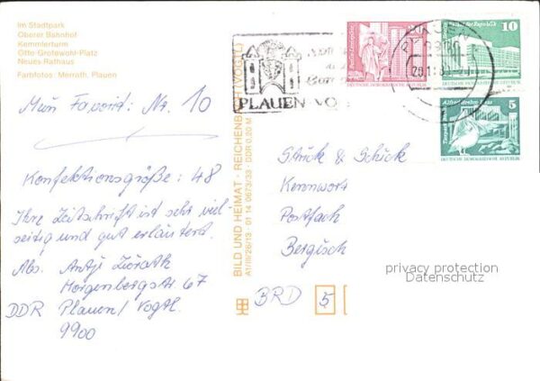 Plauen Vogtland Stadtpark Oberer Bahnhof Kemmlerturm Ot – Bild 2
