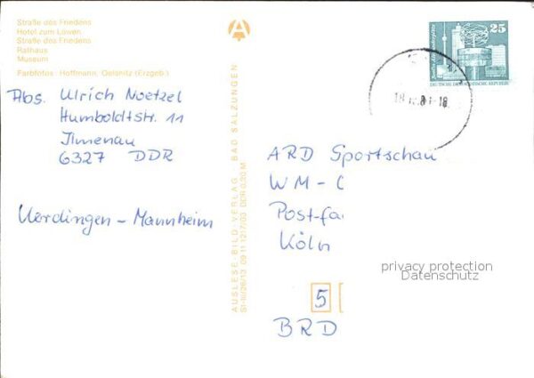 Ilmenau Thueringen Hotel zum Löwen Rathaus Straße des Frie – Bild 2