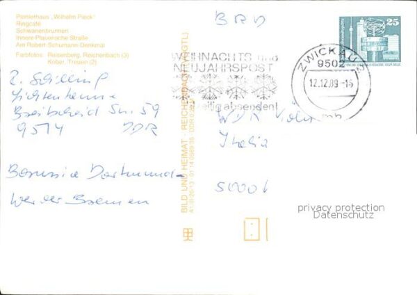 Zwickau Sachsen Ringcafe Schwanenbrunnen Robert Schuman – Bild 2