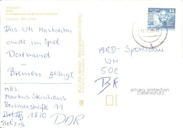 Belzig Bad Markt Postmeilensäule Burg Eisenhardt – Bild 2