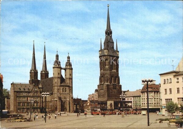 Halle Saale Markt Marktkirche Roter Turm