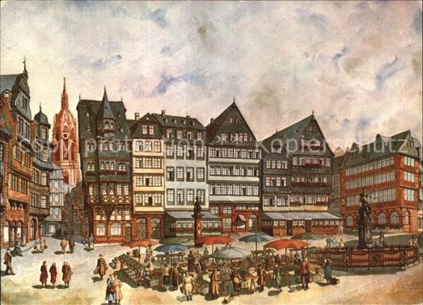 Frankfurt Main Römerberg Gerechtigkeitsbrunnen Künstle