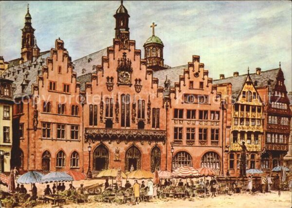 Frankfurt Main Römer Künstlerkarte
