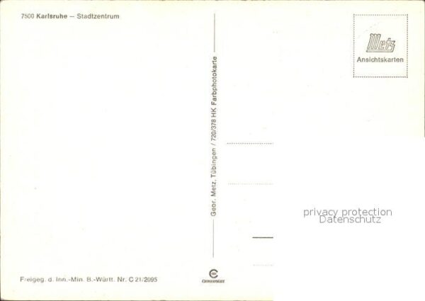 Karlsruhe Baden Stadtzentrum Luftaufnahme – Bild 2