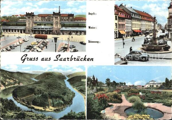 Saarbruecken Brunnen Saarschleife Hauptbahnhof
