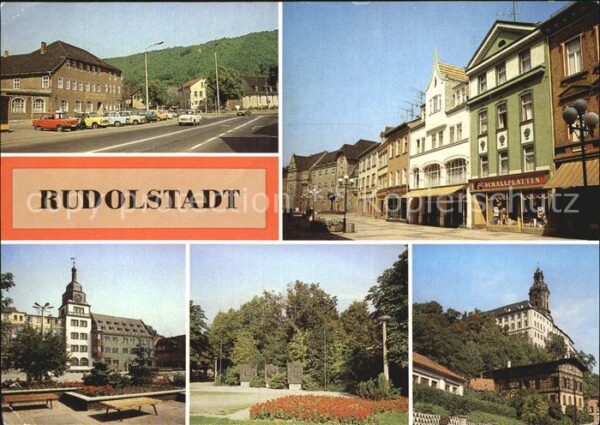 Rudolstadt Stadtteil Schwarza Blick zum Rathaus He