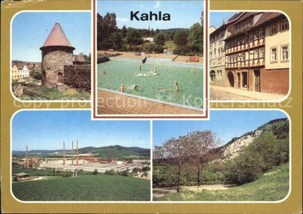 Kahla Thueringen Alte Stadtmauer Freibad Dohlenstein