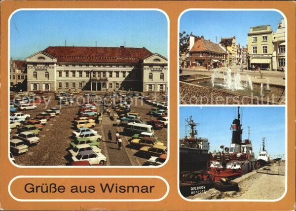 Wismar Mecklenburg Marktplatz Rathaus Krämerstraße Schlepp