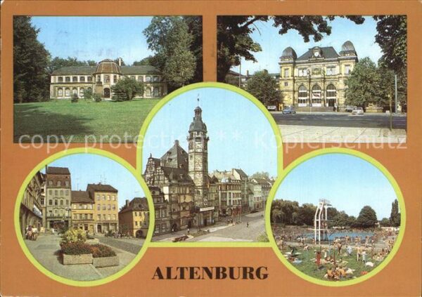 Altenburg Thueringen Bahnhof Markt Rathaus Freibad Museum