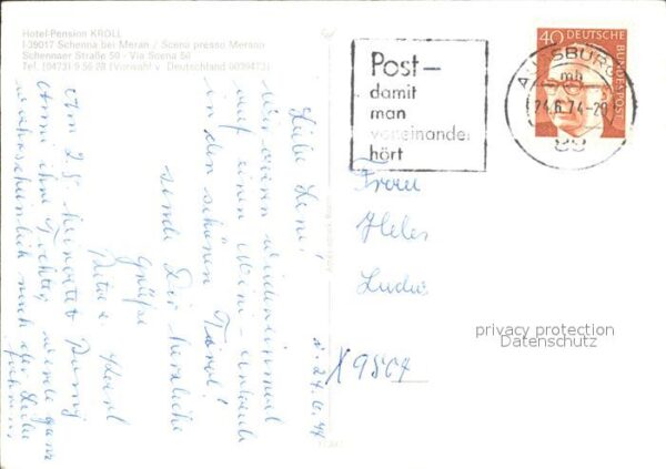 Schenna Meran Hotel Pension Kroll – Bild 2