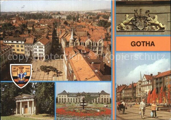 Gotha Thueringen Wappen Rathaus Dorischer Tempel Park Or