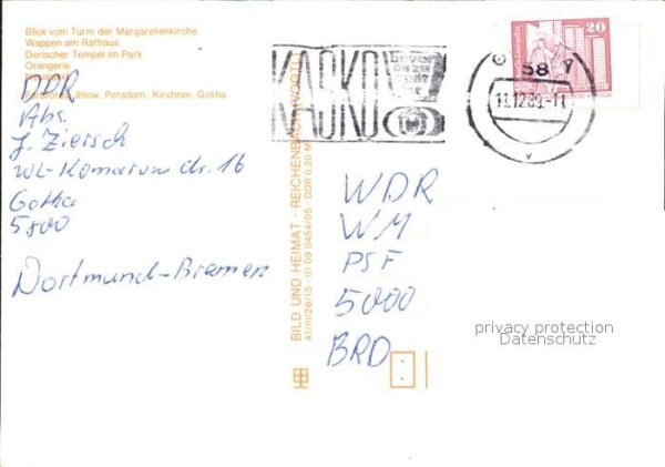 Gotha Thueringen Wappen Rathaus Dorischer Tempel Park Or – Bild 2