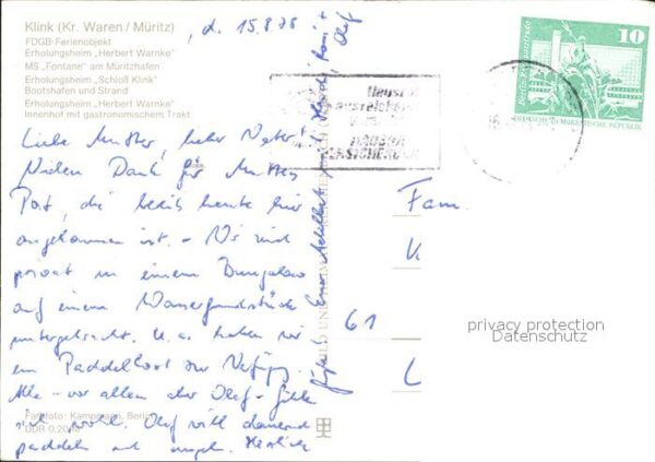 Klink Waren MS Fontane Müritzhafen Erholungsheim Sc – Bild 2