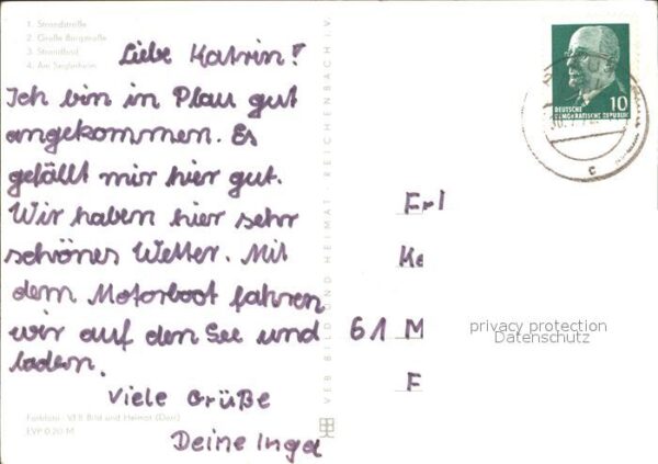 Plau Mecklenburg Strand Große Bergstraße Seglerheim – Bild 2