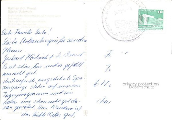 Rathen Saechsische Schweiz Blick von Basteibrücke zur Kleinen Gans – Bild 2