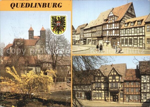 Quedlinburg Blick auf Burgberg Stiftskirche Schloss