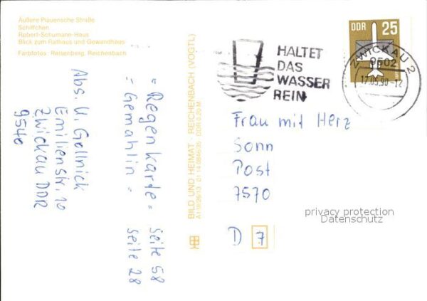 Zwickau Sachsen Schiffchen Robert Schumann Haus Rathaus – Bild 2