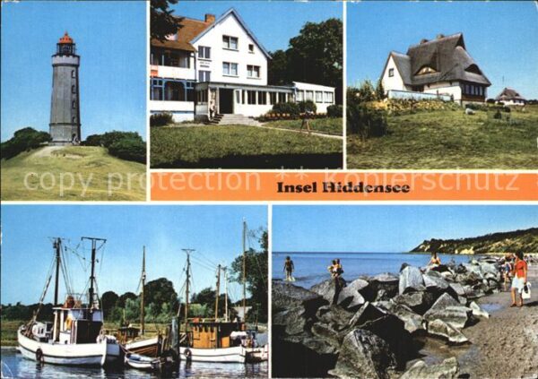 Kloster Hiddensee Leuchtturm Fischerhaus Hafen Strand FDG