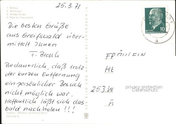 Greifswald Mecklenburg Vorpommern Rathaus Nikolaidom Wiecker Brücke Platz – Bild 2