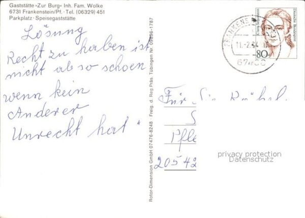 Frankenstein Pfalz Gaststätte zur Burg – Bild 2