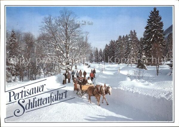 Pertisau Achensee Pferdeschlitten Wintergrüße Tirol