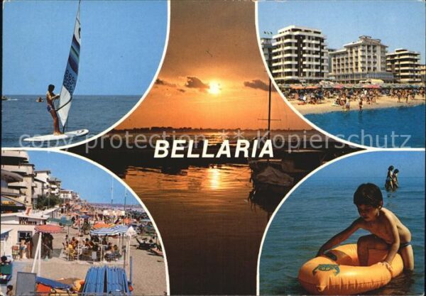 Bellaria Strand Surfer Sonnenuntergang