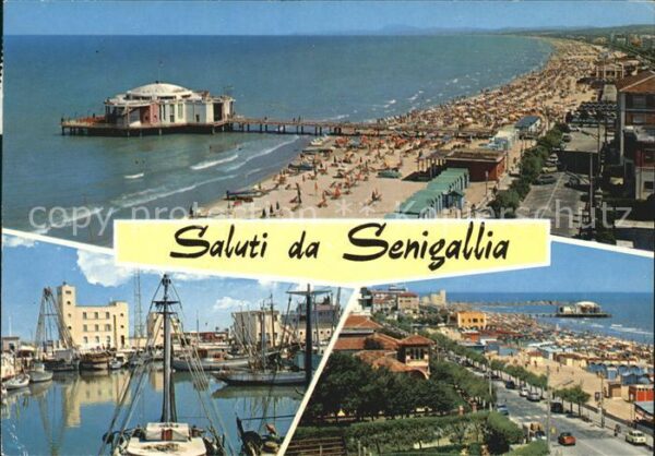Senigallia Fliegeraufnahme StrandHafen Promenade